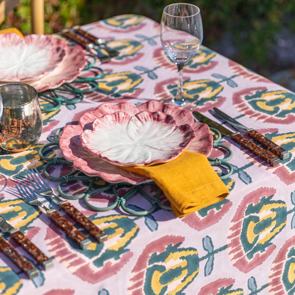 Esme Ikat Ruffle Tablecloth
