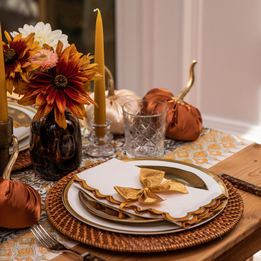 Honey Taper Dinner Candle Set