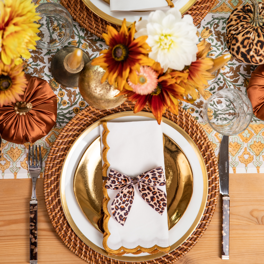 Leopard Print Napkin Bows (Set of Two)