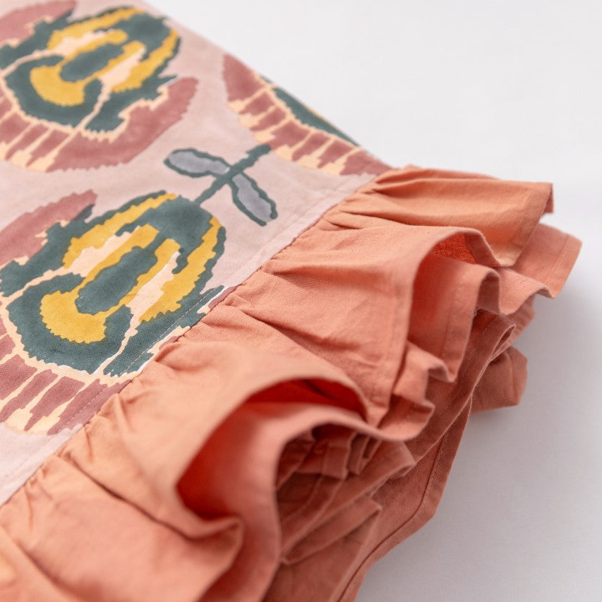 Esme Ikat Ruffle Tablecloth