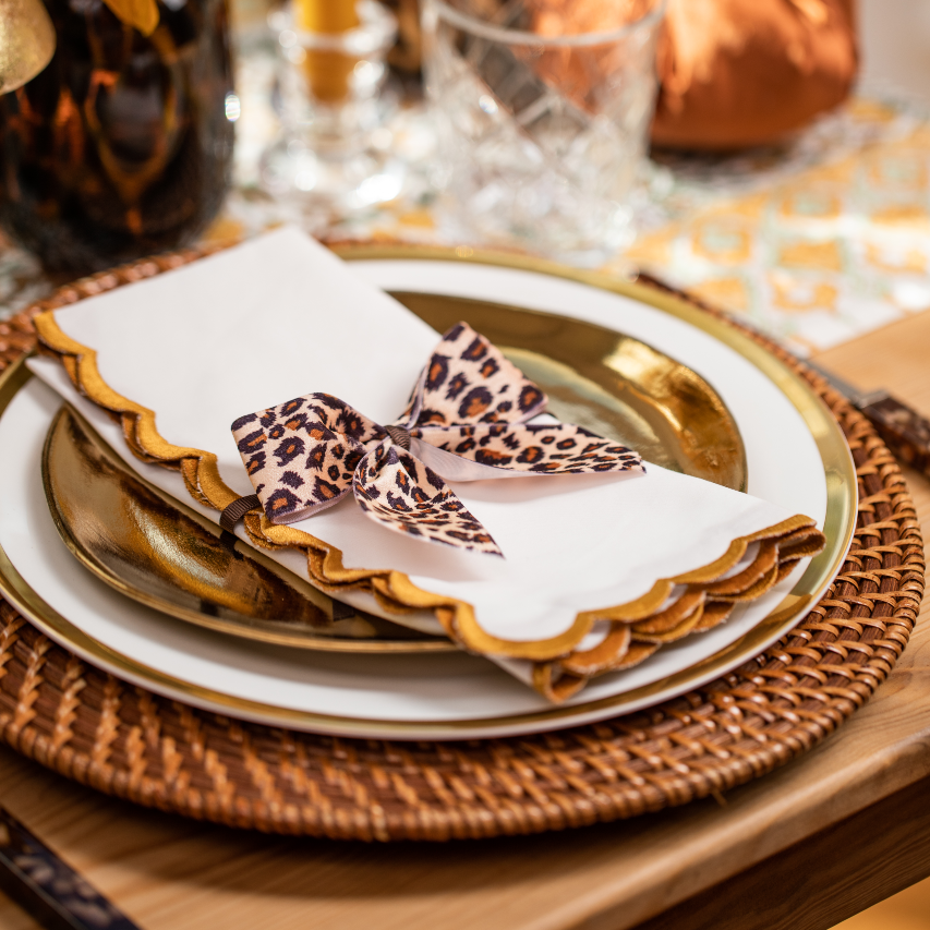 Leopard Print Napkin Bows (Set of Two)