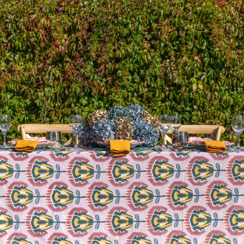 Esme Ikat Ruffle Tablecloth