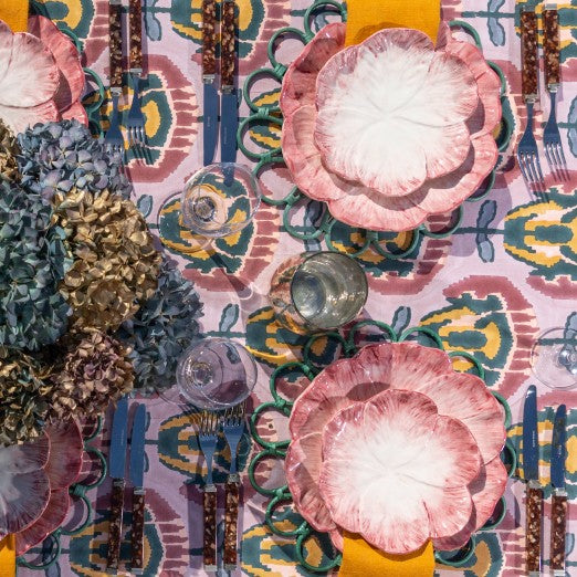 Esme Ikat Ruffle Tablecloth