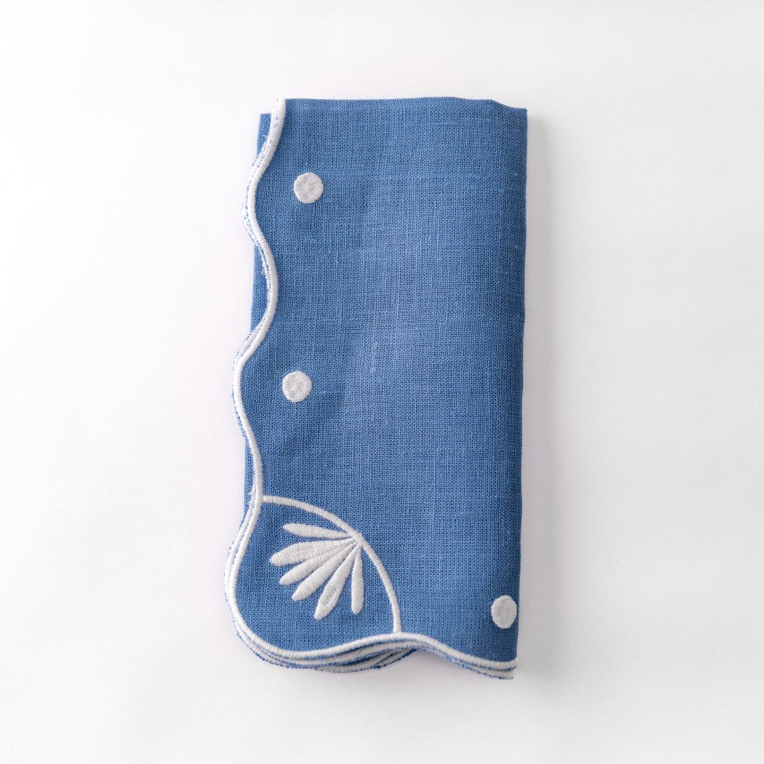 Rent: Bluebell Embroidered Napkin