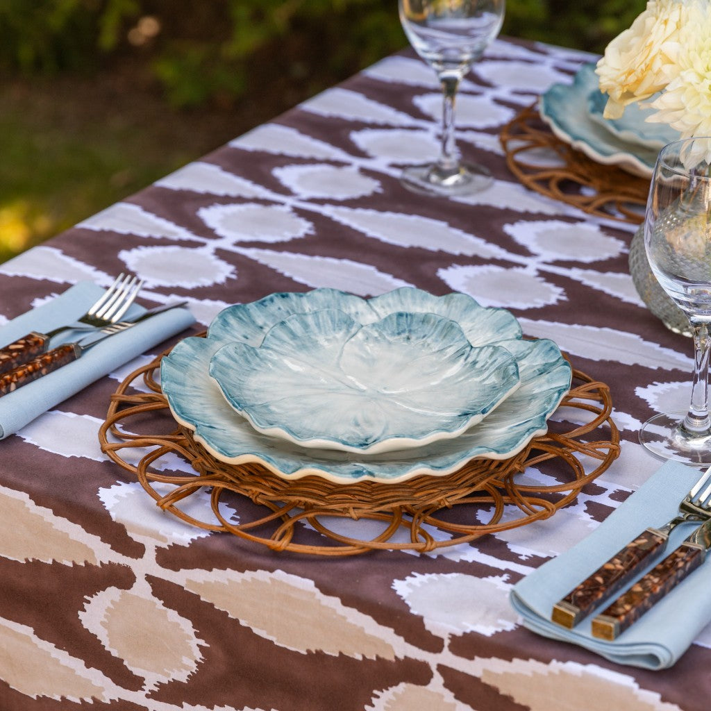 Aurora Ikat Ruffle Tablecloth