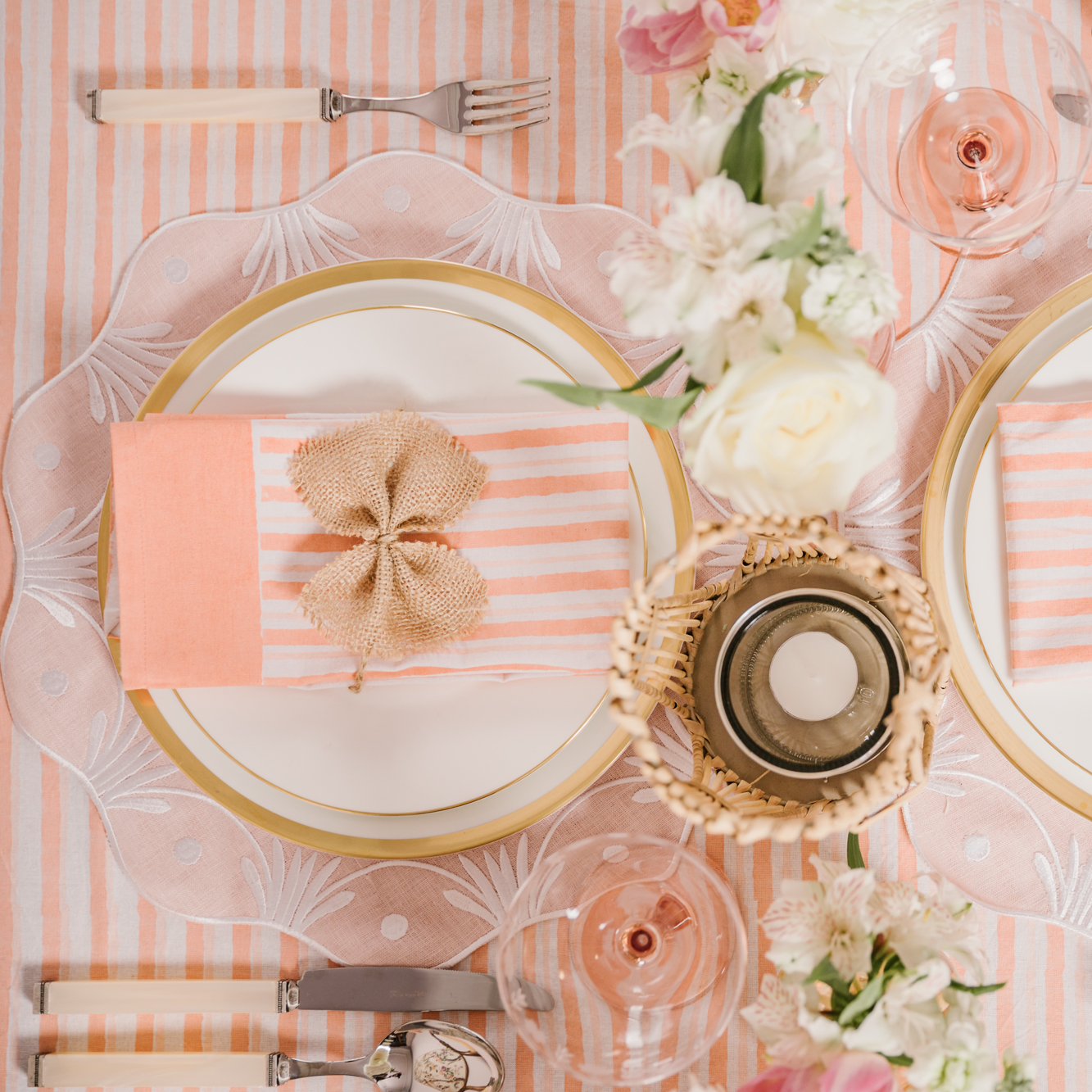 Apricot Stripe Napkin