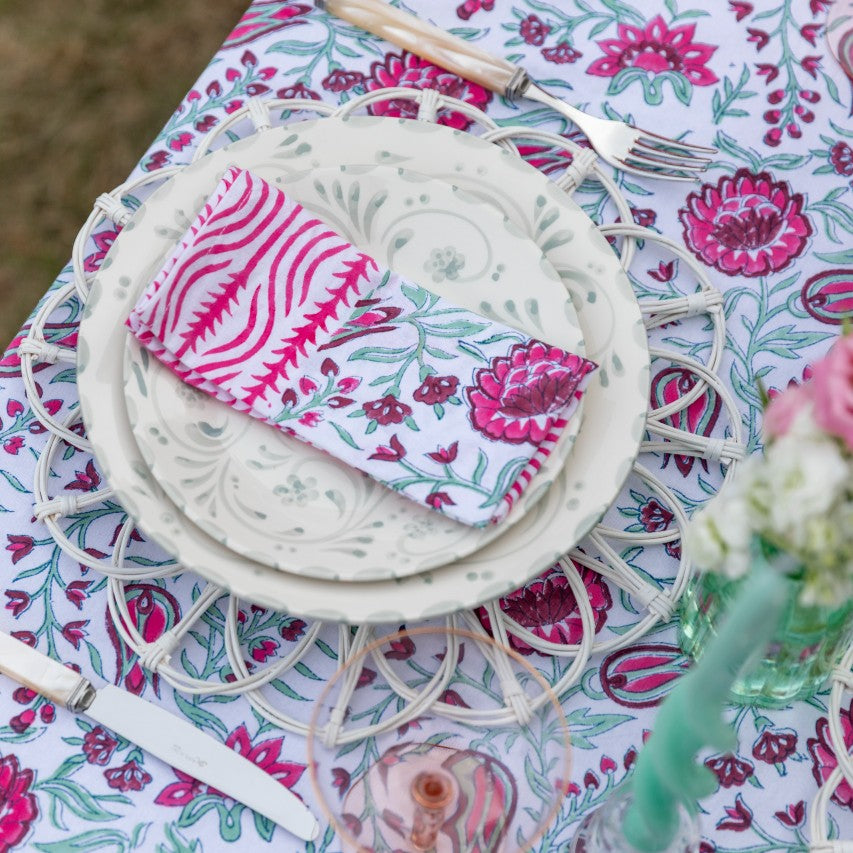 Rent: Woven White Rattan Placemat