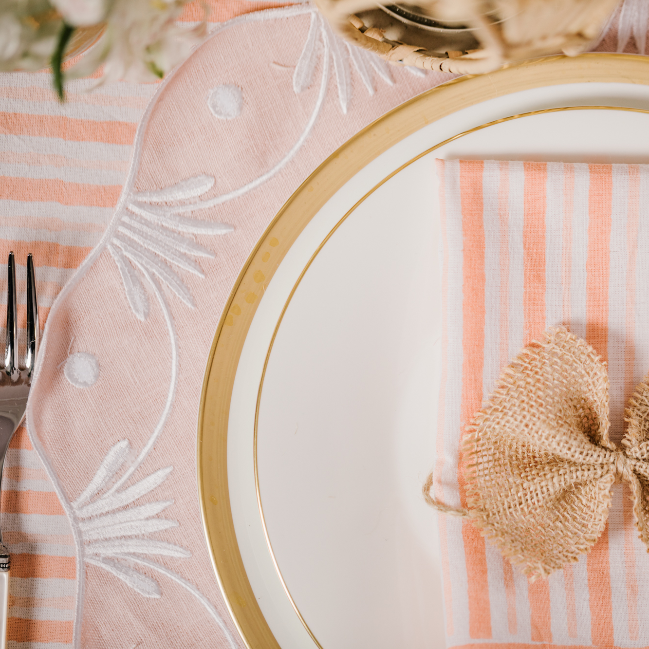 Apricot Stripe Napkin