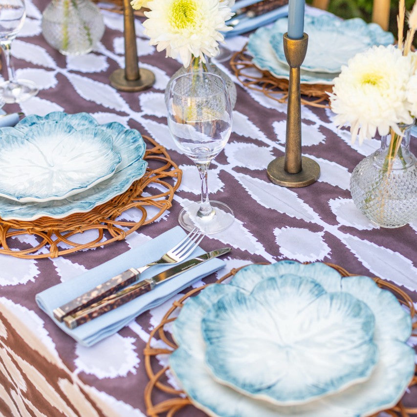 Aurora Ikat Ruffle Tablecloth