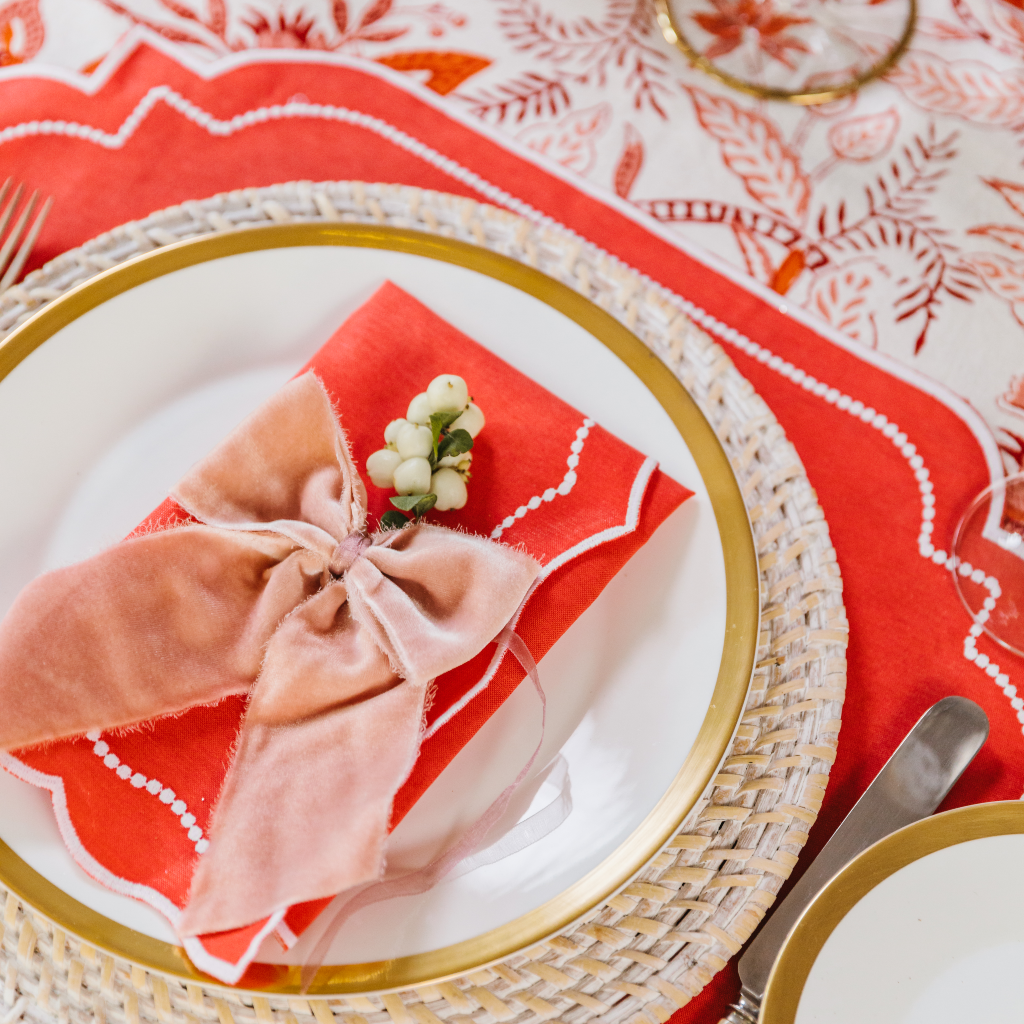 Garnet Embroidered Placemat