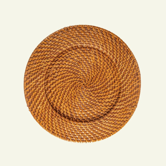 Rent: Brown Rattan Charger Plate