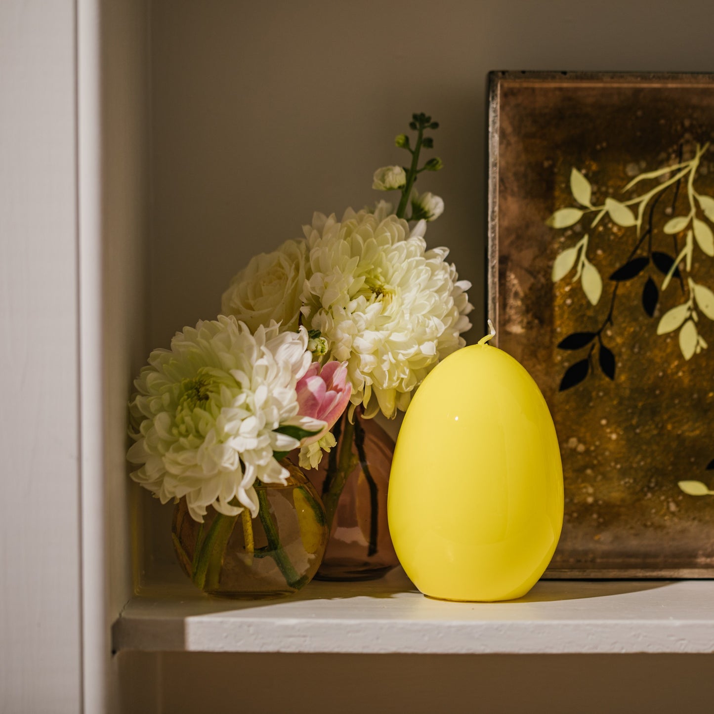 Mimosa Ostrich Egg Glossy Candle