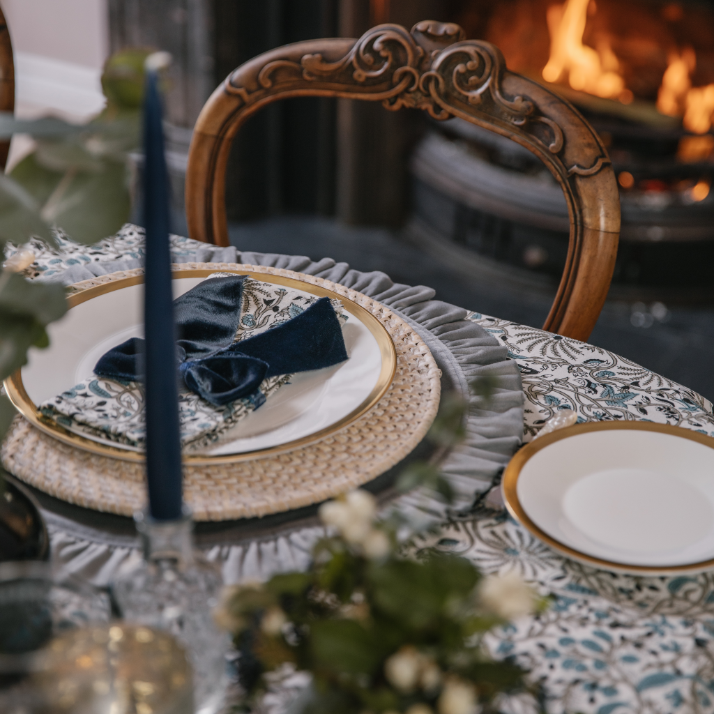 Mink Velvet Ruffle Placemat