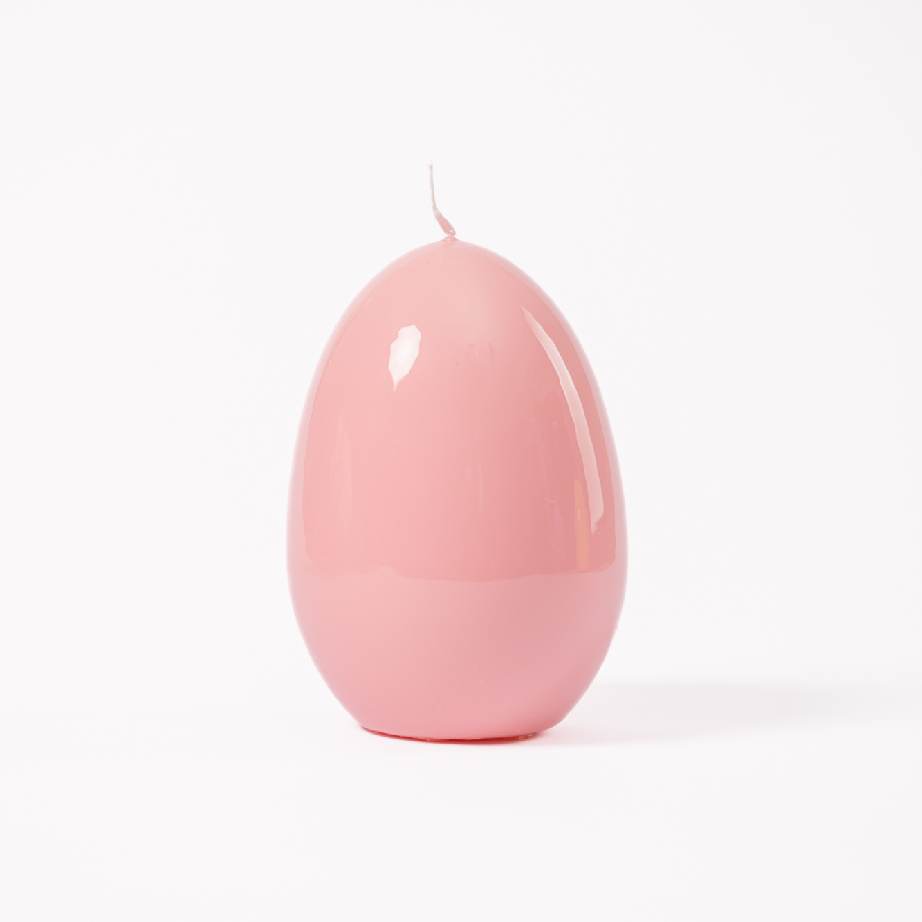 Carnation Pink Ostrich Egg Glossy Candle