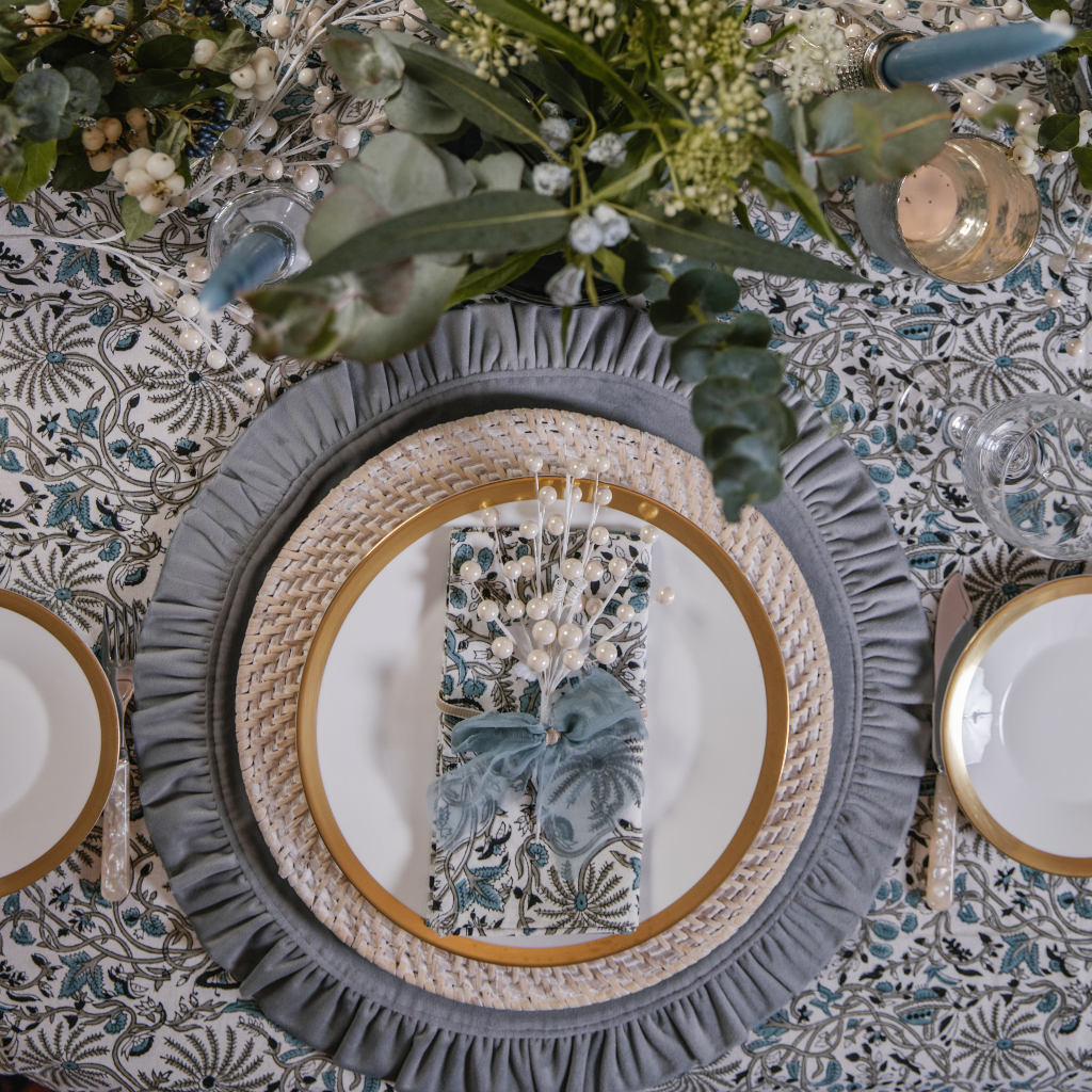 Mink Velvet Ruffle Placemat