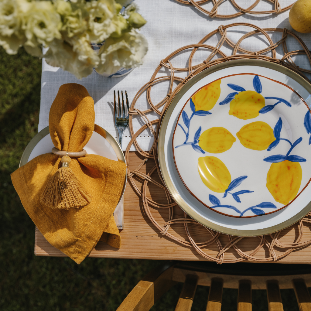 Mustard Linen Napkins (Set of Two)