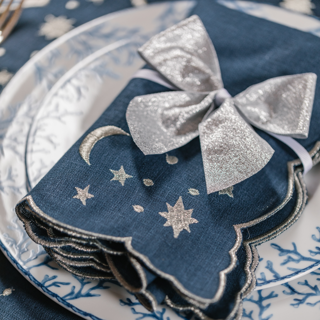 Silver Napkin Bows (Set of Two)