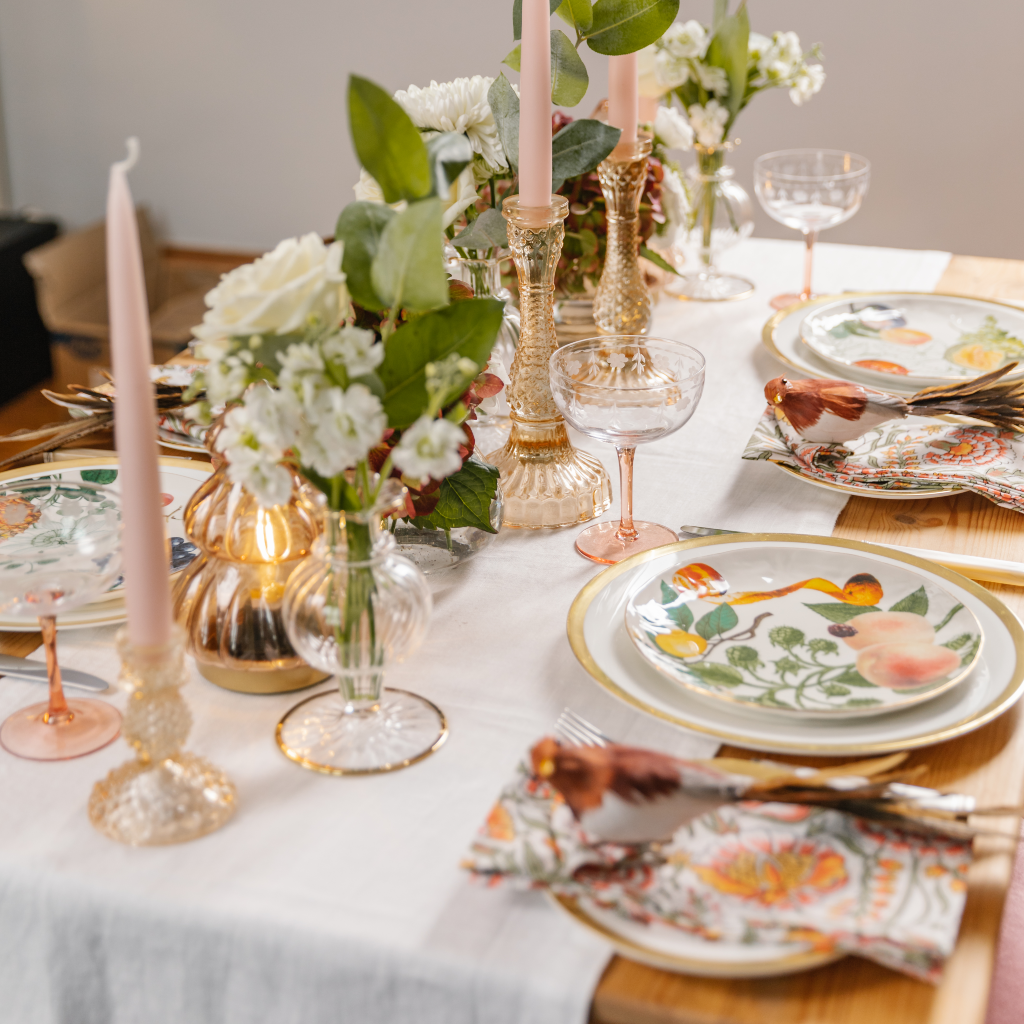 Porcelain Cotton Table Runner