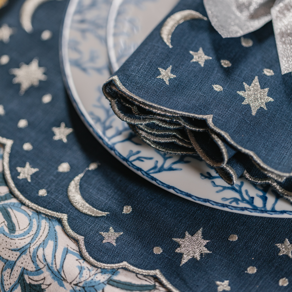 Celestial Embroidered Napkin