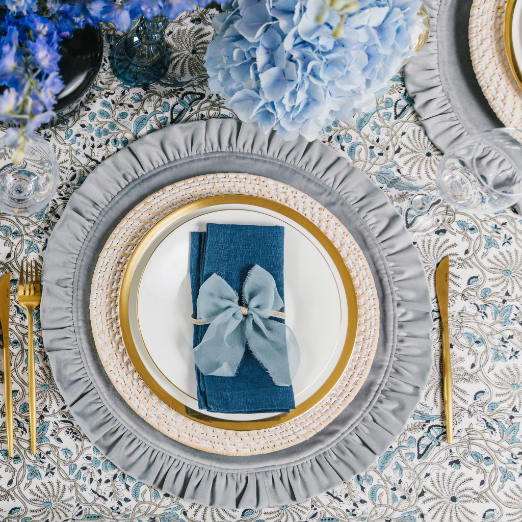 Mink Velvet Ruffle Placemat