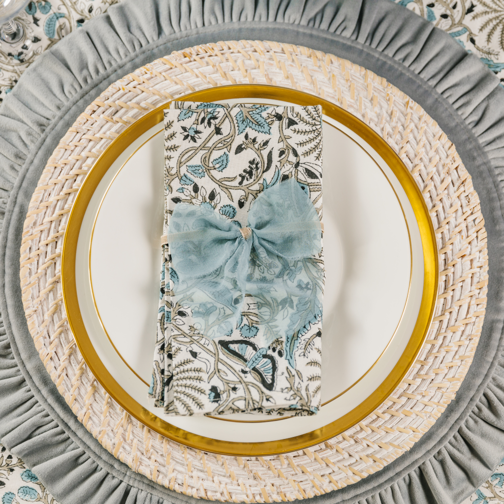 Mink Velvet Ruffle Placemat