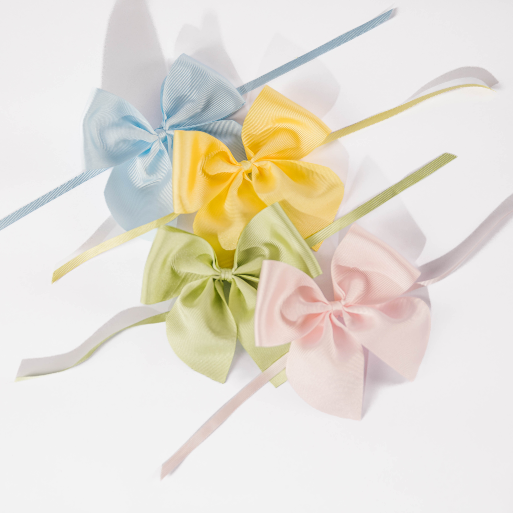 Pastel Yellow Grosgrain Napkin Bows (Set of Two)