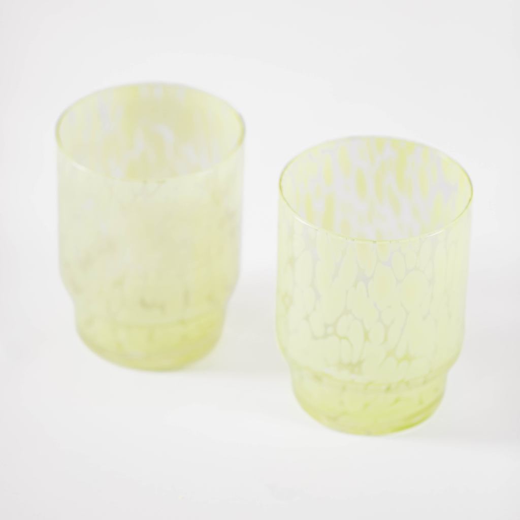 Green Tortoise Glasses (Set of Two)