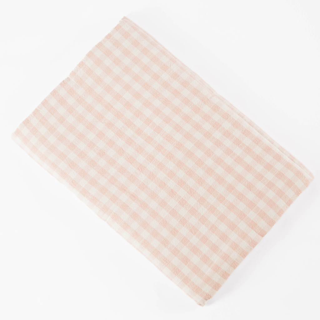 Pink Gingham Tablecloth