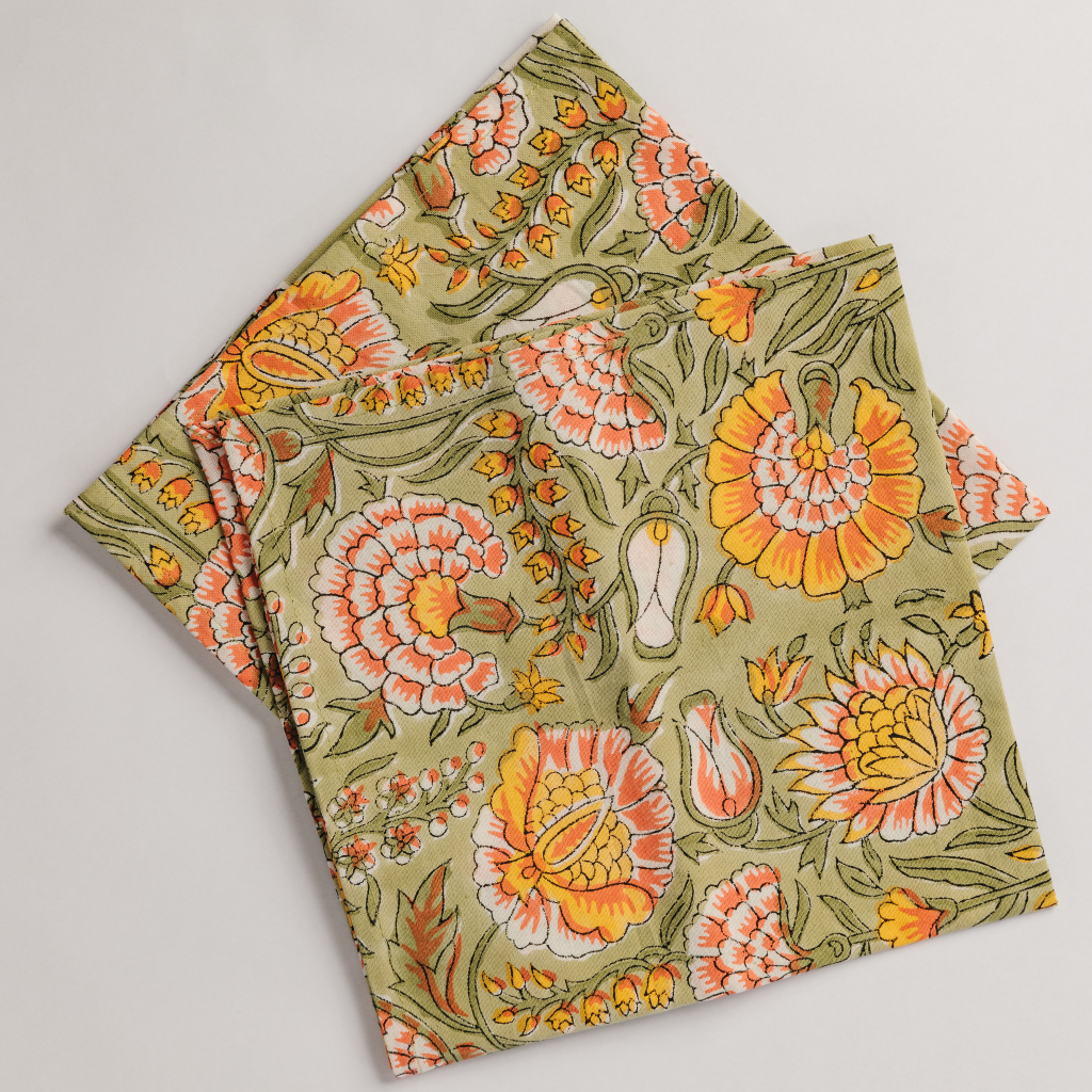 Dahlia Moss Napkins (Set of Two)