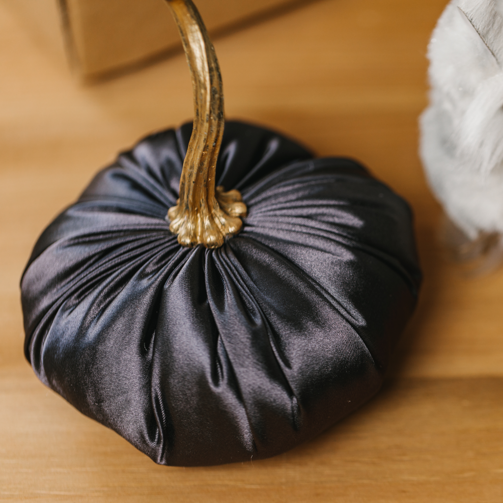 Duo of Granite Satin Pumpkins
