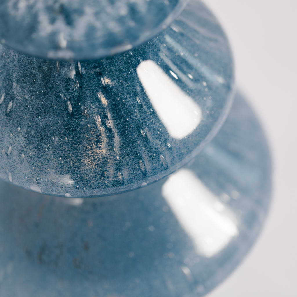 Topaz Blue Large Glass Tree