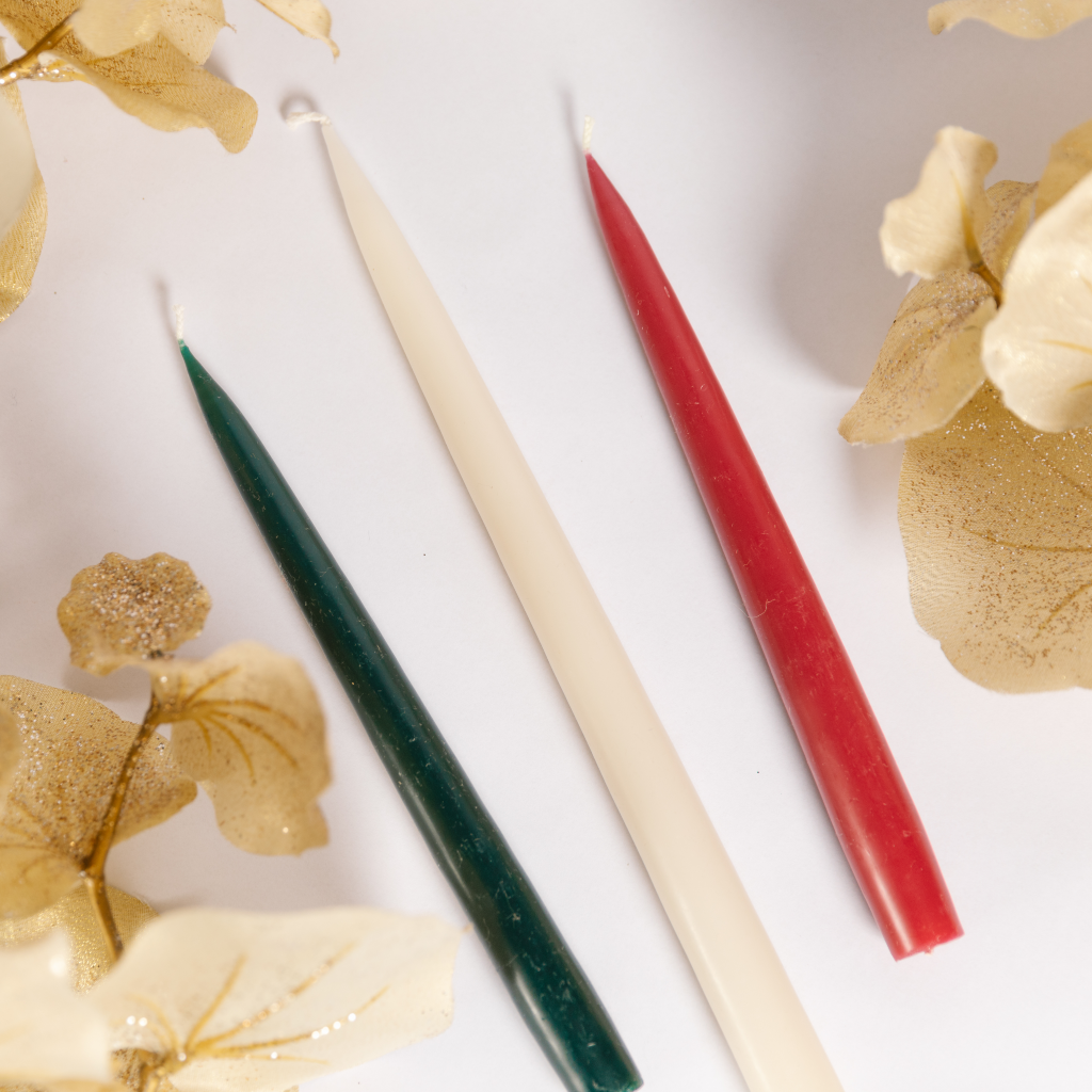 Festive Taper Dinner Candle Set
