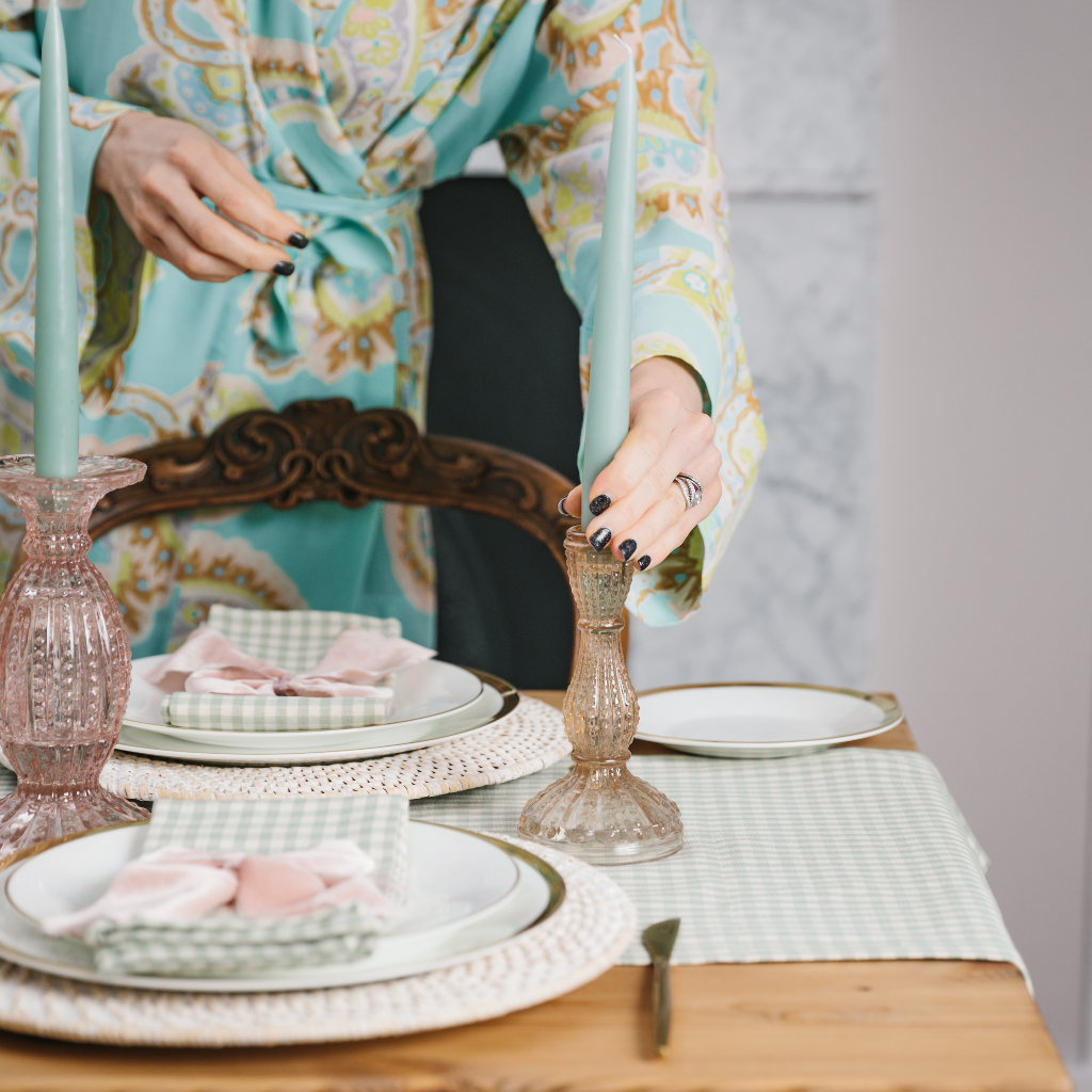 Sage Taper Dinner Candle Set