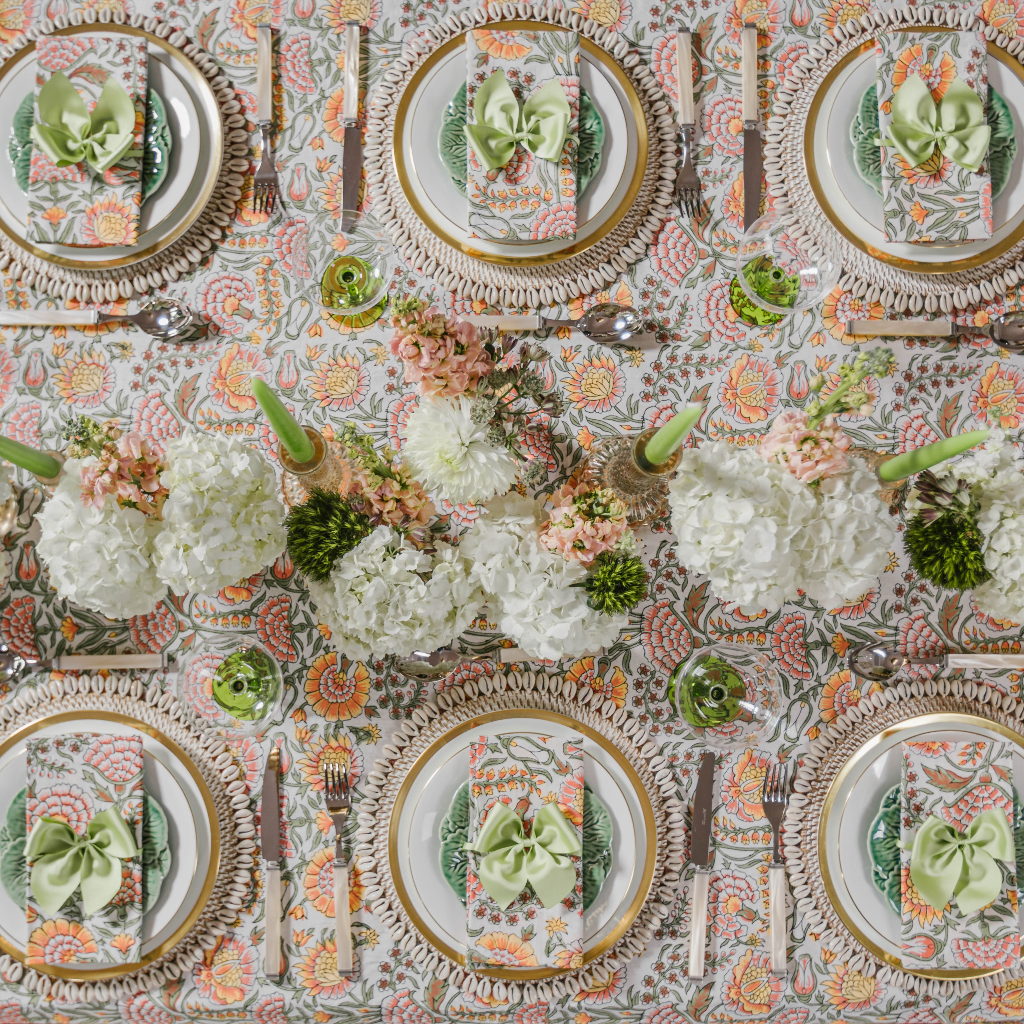 Spring Green Taper Dinner Candle Set