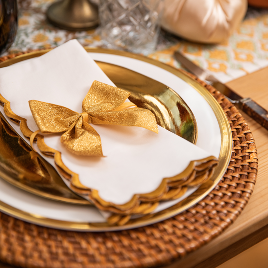 Gold Napkin Bows (Set of Two)