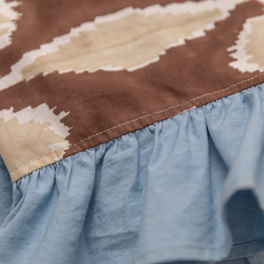 Aurora Ikat Ruffle Tablecloth