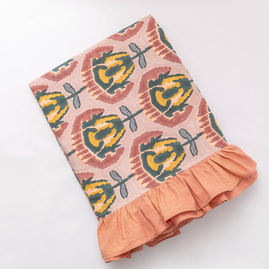Esme Ikat Ruffle Tablecloth