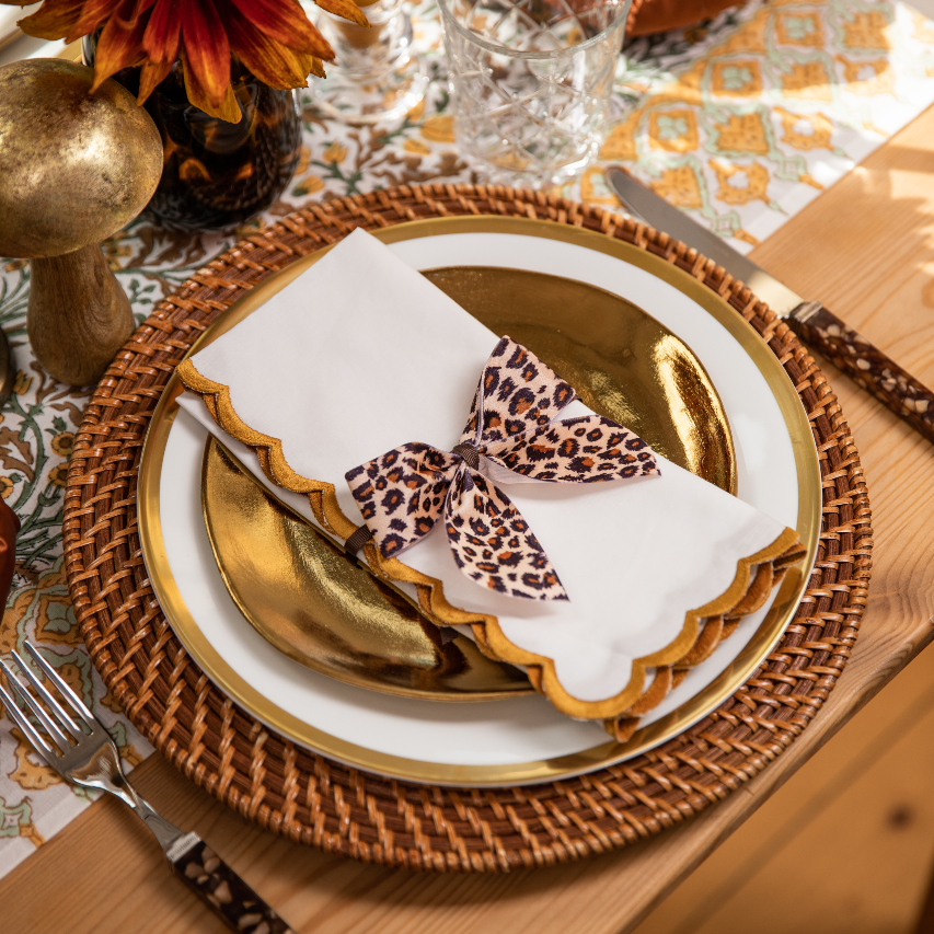 Leopard Print Napkin Bows (Set of Two)