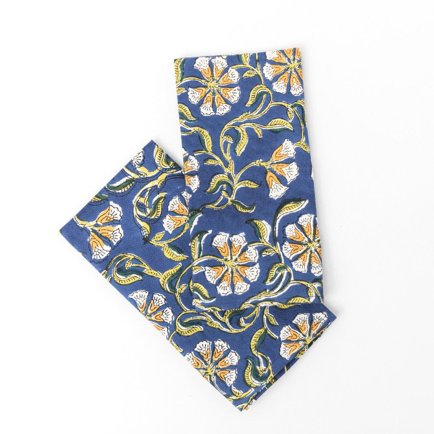 Indigo Flower Napkins (Set of Two)