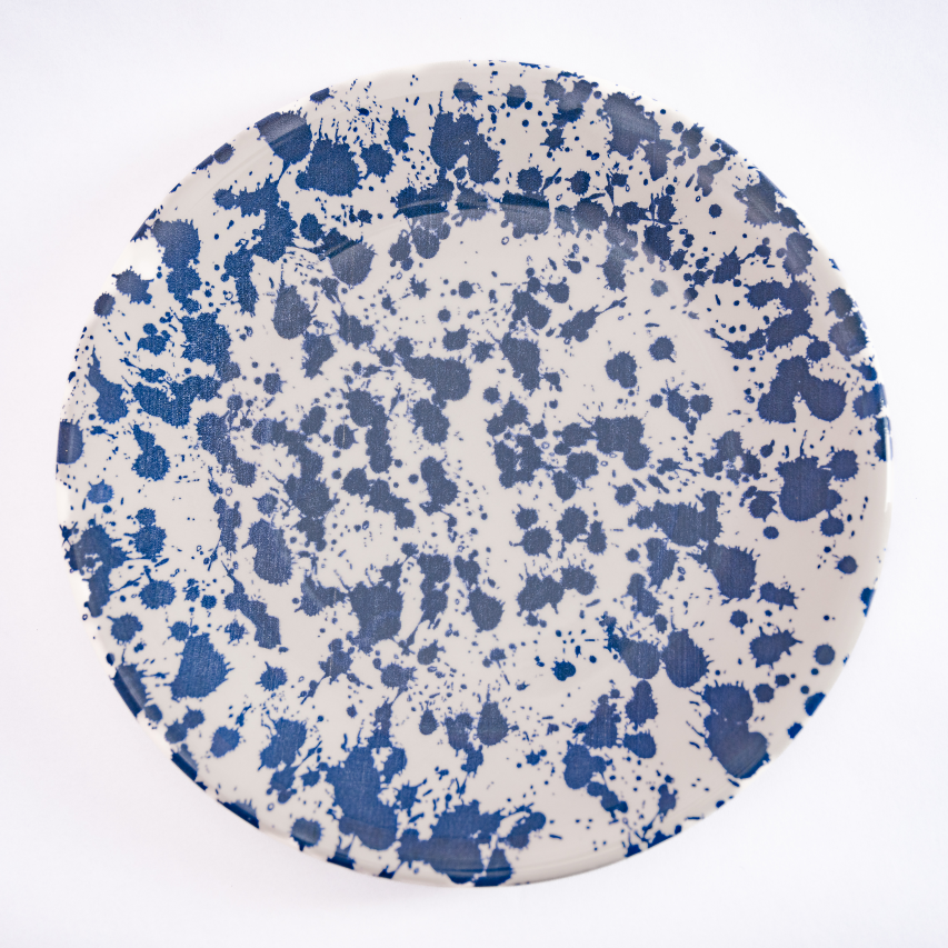Navy Splatter Dinner Plate