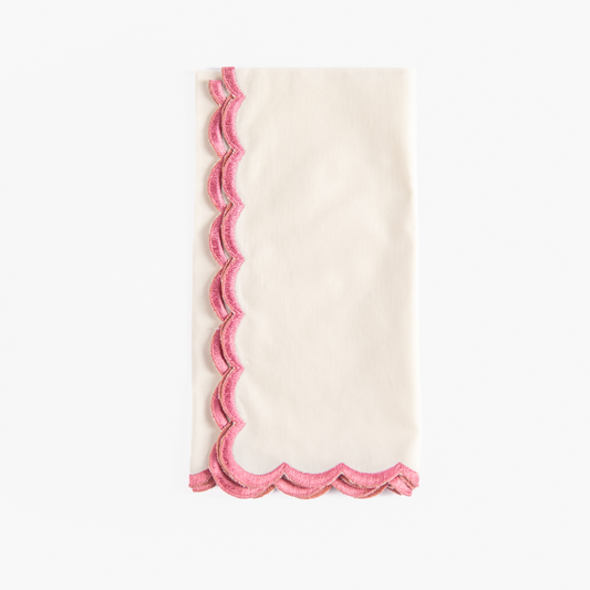 Pink Scalloped Napkin