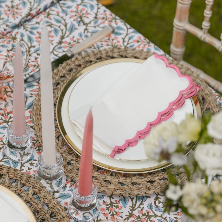 Rent: Pink Scalloped Napkin
