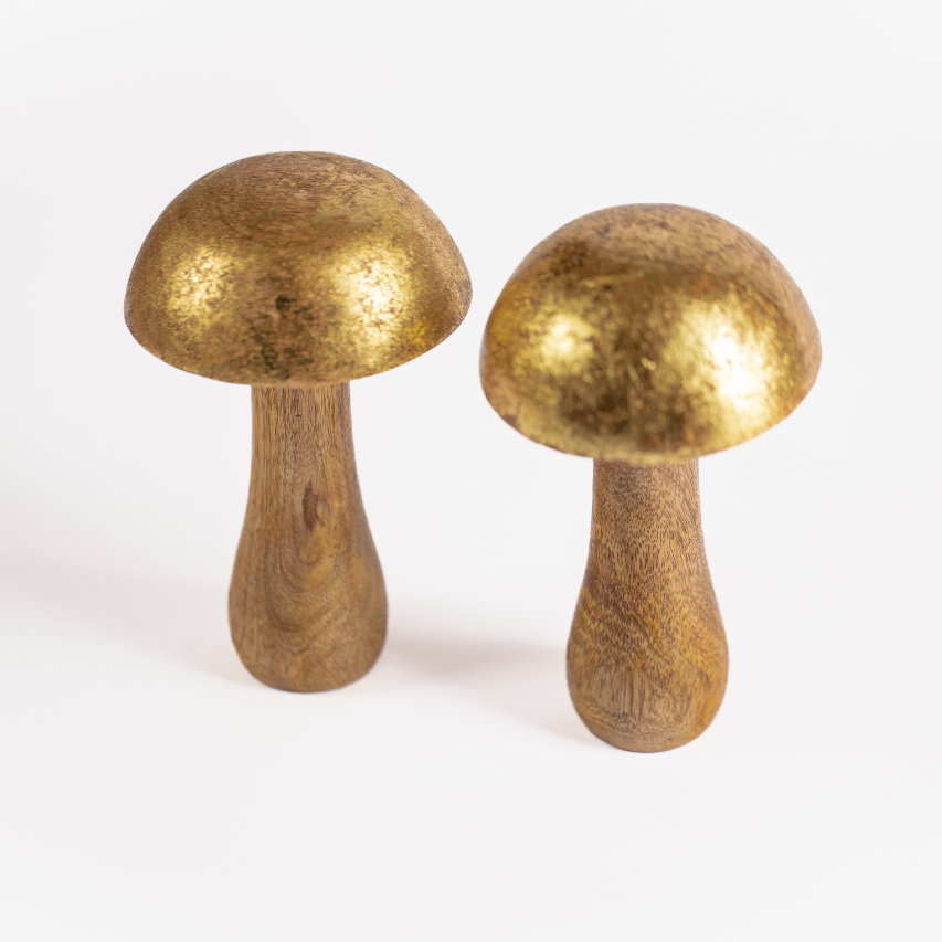 Large Golden Toadstool Duo