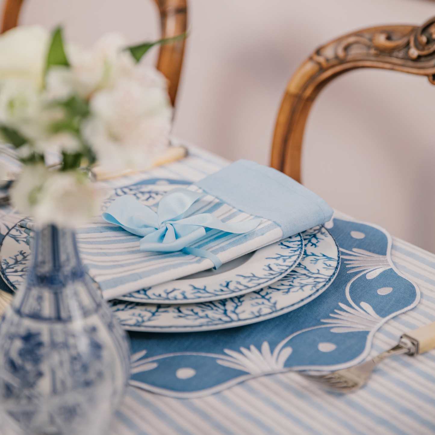 Bluebell Stripe Napkins (Set of Two)