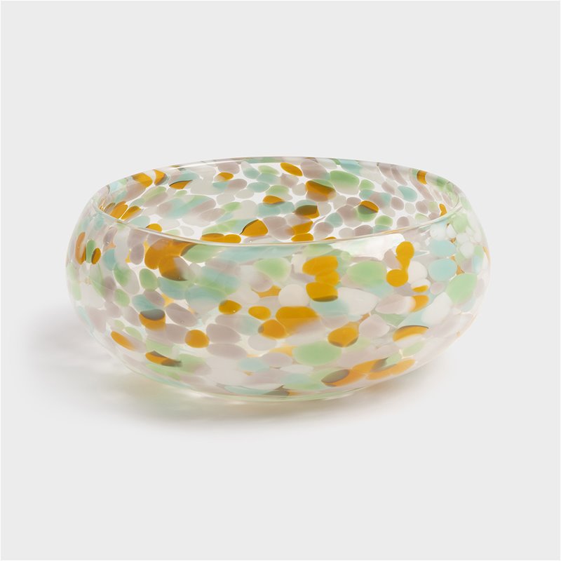 Sunset Confetti Glass Bowl