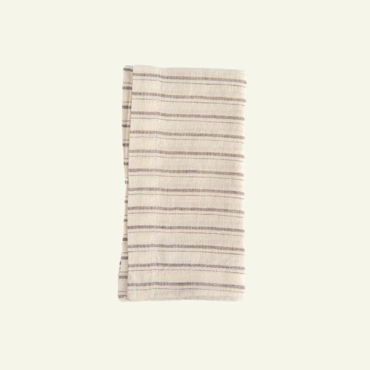 Rent: Grey Striped Linen Napkin