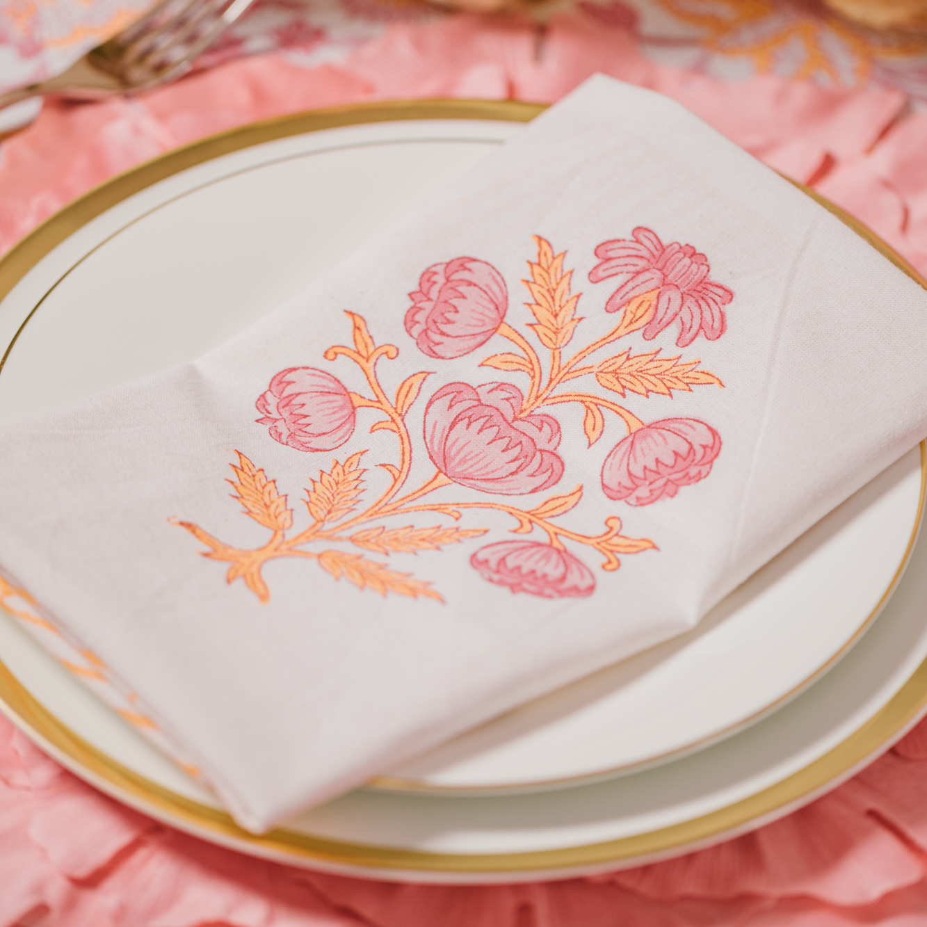 Pink Lily Napkins (Set of Two)