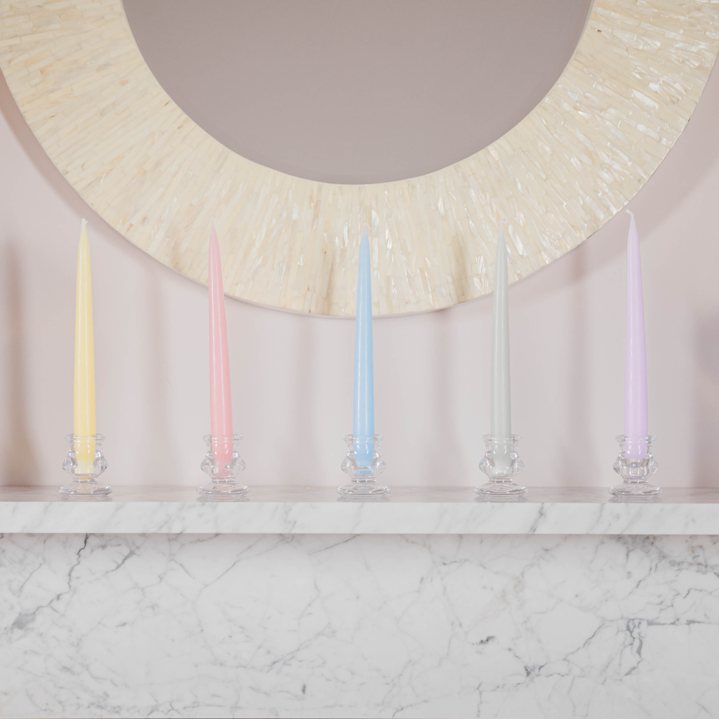 Perfectly Pastel Taper Dinner Candle Set