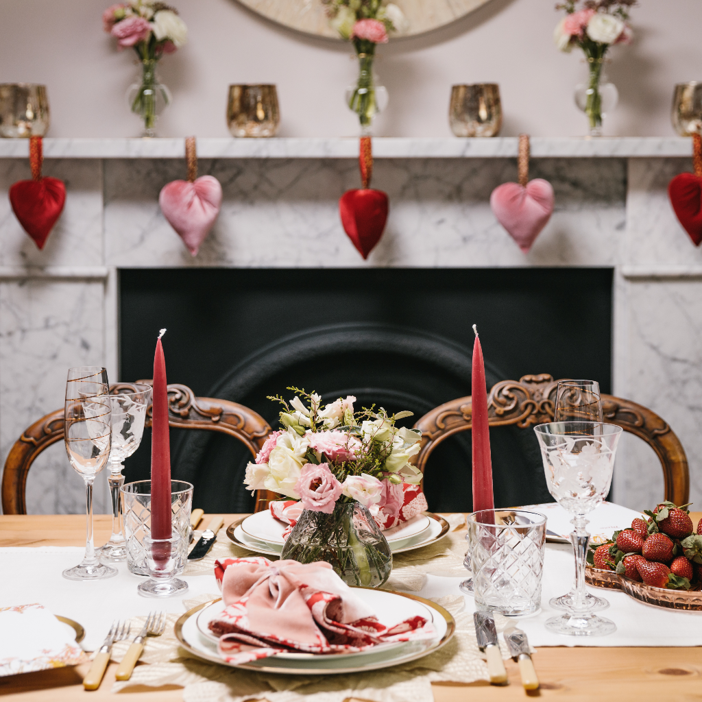 Burgundy Taper Dinner Candle Set