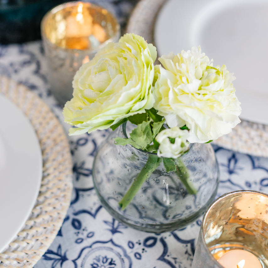 Textured Clear Bud Vase